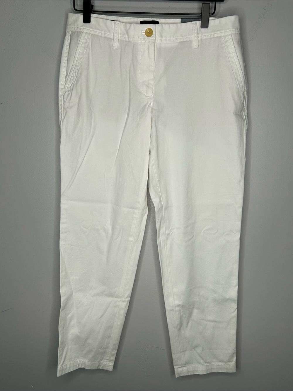 Talbots White Relaxed Chino Pants Size 4 Petite NWT